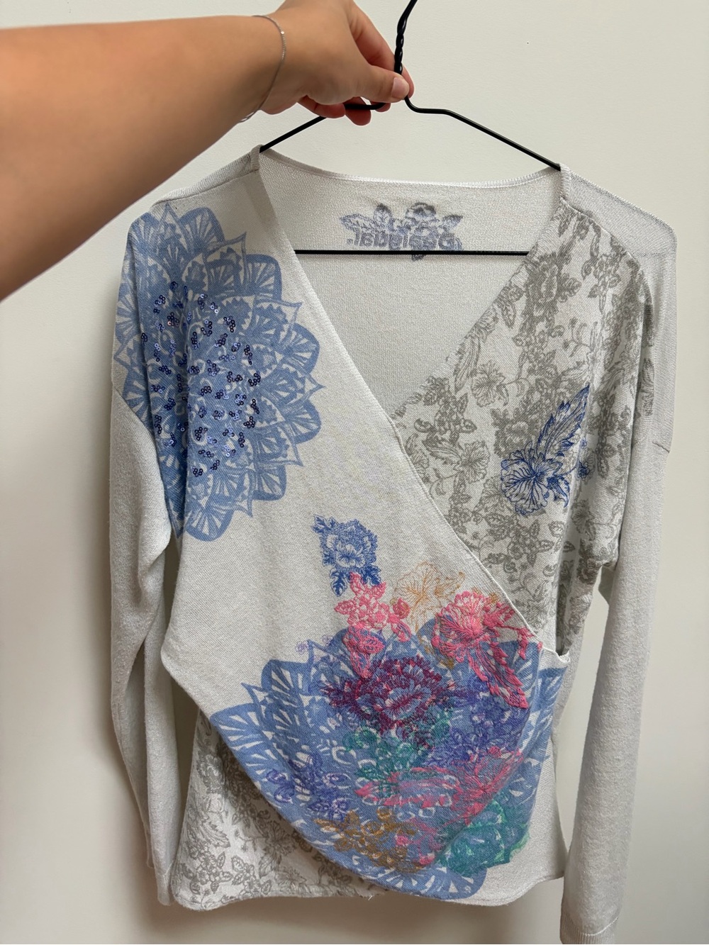 Desigual Sheer Metallic Sweater